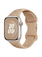 For Apple Watch 10 46mm / Ultra 2 / Ultra 49mm / 9 8 7 45mm / SE (2023) SE (2022) SE 6 5 4 44mm / 3 2 1 42mm Confetti Decor Silicone Strap - Milk Tea Color