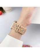 For Apple Watch 10 46mm / Ultra 2 / Ultra 49mm / 9 8 7 45mm / SE (2023) SE (2022) SE 6 5 4 44mm / 3 2 1 42mm Confetti Decor Silicone Strap - Milk Tea Color