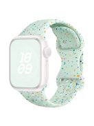 For Apple Watch 10 46mm / Ultra 2 / Ultra 49mm / 9 8 7 45mm / SE (2023) SE (2022) SE 6 5 4 44mm / 3 2 1 42mm Confetti Decor Silicone Strap - Mint Green