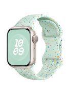 For Apple Watch 10 46mm / Ultra 2 / Ultra 49mm / 9 8 7 45mm / SE (2023) SE (2022) SE 6 5 4 44mm / 3 2 1 42mm Confetti Decor Silicone Strap - Mint Green