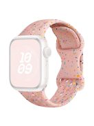 For Apple Watch 10 46mm / Ultra 2 / Ultra 49mm / 9 8 7 45mm / SE (2023) SE (2022) SE 6 5 4 44mm / 3 2 1 42mm Confetti Decor Silicone Strap - Pink