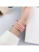 For Apple Watch 10 46mm / Ultra 2 / Ultra 49mm / 9 8 7 45mm / SE (2023) SE (2022) SE 6 5 4 44mm / 3 2 1 42mm Confetti Decor Silicone Strap - Pink