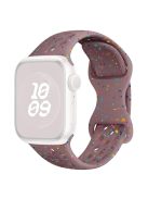 For Apple Watch 10 46mm / Ultra 2 / Ultra 49mm / 9 8 7 45mm / SE (2023) SE (2022) SE 6 5 4 44mm / 3 2 1 42mm Confetti Decor Silicone Strap - Smoky Purple