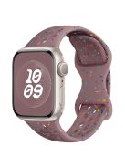 For Apple Watch 10 46mm / Ultra 2 / Ultra 49mm / 9 8 7 45mm / SE (2023) SE (2022) SE 6 5 4 44mm / 3 2 1 42mm Confetti Decor Silicone Strap - Smoky Purple