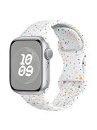 For Apple Watch 10 46mm / Ultra 2 / Ultra 49mm / 9 8 7 45mm / SE (2023) SE (2022) SE 6 5 4 44mm / 3 2 1 42mm Confetti Decor Silicone Strap - White