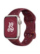 For Apple Watch 10 46mm / Ultra 2 / Ultra 49mm / 9 8 7 45mm / SE (2023) SE (2022) SE 6 5 4 44mm / 3 2 1 42mm Confetti Decor Silicone Strap - Wine Red