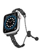 For Apple Watch 10 46mm / Ultra 2 / Ultra 49mm / 9 8 7 45mm / SE (2023) SE (2022) SE 6 5 4 44mm / 3 2 1 42mm Copper Bracelet X-Shape Design Strap - Black