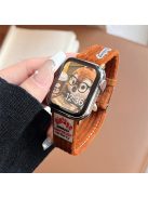 For Apple Watch 10 46mm / Ultra 2 / Ultra 49mm / 9 8 7 45mm / SE (2023) SE (2022) SE 6 5 4 44mm / 3 2 1 42mm Corduroy Bracelet Strap - Caramel Brown