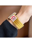 For Apple Watch 10 46mm / Ultra 2 / Ultra 49mm / 9 8 7 45mm / SE (2023) SE (2022) SE 6 5 4 44mm / 3 2 1 42mm Corduroy Bracelet Strap - Ginger Yellow