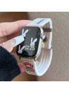 For Apple Watch 10 46mm / Ultra 2 / Ultra 49mm / 9 8 7 45mm / SE (2023) SE (2022) SE 6 5 4 44mm / 3 2 1 42mm Corduroy Bracelet Strap - Milky White