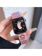 For Apple Watch 10 46mm / Ultra 2 / Ultra 49mm / 9 8 7 45mm / SE (2023) SE (2022) SE 6 5 4 44mm / 3 2 1 42mm Corduroy Bracelet Strap - Pink