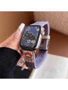 For Apple Watch 10 46mm / Ultra 2 / Ultra 49mm / 9 8 7 45mm / SE (2023) SE (2022) SE 6 5 4 44mm / 3 2 1 42mm Corduroy Bracelet Strap - Taro Purple