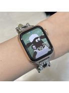 For Apple Watch 10 46mm / Ultra 2 / Ultra 49mm / 9 8 7 45mm / SE (2023) SE (2022) SE 6 5 4 44mm / 3 2 1 42mm Cowhide Leather Band - Green / Silver Buckle