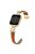 For Apple Watch 10 46mm / Ultra 2 / Ultra 49mm / 9 8 7 45mm / SE (2023) SE (2022) SE 6 5 4 44mm / 3 2 1 42mm Cowhide Leather Band - Light Brown / Gold Buckle