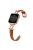 For Apple Watch 10 46mm / Ultra 2 / Ultra 49mm / 9 8 7 45mm / SE (2023) SE (2022) SE 6 5 4 44mm / 3 2 1 42mm Cowhide Leather Band - Light Brown / Rose Gold Buckle