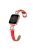 For Apple Watch 10 46mm / Ultra 2 / Ultra 49mm / 9 8 7 45mm / SE (2023) SE (2022) SE 6 5 4 44mm / 3 2 1 42mm Cowhide Leather Band - Red / Rose Gold Buckle