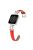 For Apple Watch 10 46mm / Ultra 2 / Ultra 49mm / 9 8 7 45mm / SE (2023) SE (2022) SE 6 5 4 44mm / 3 2 1 42mm Cowhide Leather Band - Red / Silver Buckle