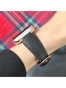 For Apple Watch 10 46mm / Ultra 2 / Ultra 49mm / 9 8 7 45mm / SE (2023) SE (2022) SE 6 5 4 44mm / 3 2 1 42mm Cowhide Leather Bracelet Strap - Black