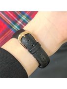 For Apple Watch 10 46mm / Ultra 2 / Ultra 49mm / 9 8 7 45mm / SE (2023) SE (2022) SE 6 5 4 44mm / 3 2 1 42mm Cowhide Leather Bracelet Strap - Black