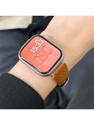 For Apple Watch 10 46mm / Ultra 2 / Ultra 49mm / 9 8 7 45mm / SE (2023) SE (2022) SE 6 5 4 44mm / 3 2 1 42mm Cowhide Leather Bracelet Strap - Brown