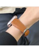 For Apple Watch 10 46mm / Ultra 2 / Ultra 49mm / 9 8 7 45mm / SE (2023) SE (2022) SE 6 5 4 44mm / 3 2 1 42mm Cowhide Leather Bracelet Strap - Brown