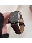 For Apple Watch 10 46mm / Ultra 2 / Ultra 49mm / 9 8 7 45mm / SE (2023) SE (2022) SE 6 5 4 44mm / 3 2 1 42mm Cowhide Leather Bracelet Strap - Dark Brown