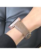 For Apple Watch 10 46mm / Ultra 2 / Ultra 49mm / 9 8 7 45mm / SE (2023) SE (2022) SE 6 5 4 44mm / 3 2 1 42mm Cowhide Leather Bracelet Strap - Light Brown