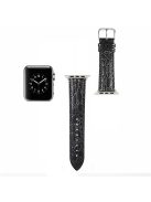 For Apple Watch 10 46mm / Ultra 2 / Ultra 49mm / 9 8 7 45mm / SE (2023) SE (2022) SE 6 5 4 44mm / 3 2 1 42mm Crocodile Style Watch Band - Black