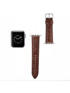 For Apple Watch 10 46mm / Ultra 2 / Ultra 49mm / 9 8 7 45mm / SE (2023) SE (2022) SE 6 5 4 44mm / 3 2 1 42mm Crocodile Style Watch Band - Dark Brown