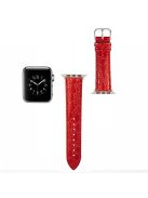 For Apple Watch 10 46mm / Ultra 2 / Ultra 49mm / 9 8 7 45mm / SE (2023) SE (2022) SE 6 5 4 44mm / 3 2 1 42mm Crocodile Style Watch Band - Red