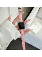 For Apple Watch 10 46mm / Ultra 2 / Ultra 49mm / 9 8 7 45mm / SE (2023) SE (2022) SE 6 5 4 44mm / 3 2 1 42mm Crocodile Texture Leather Strap - Pink