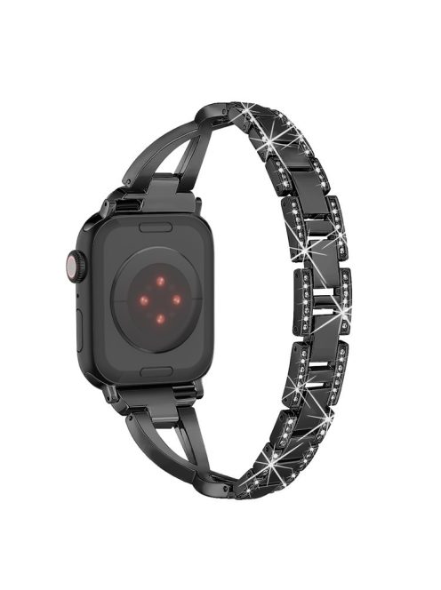 For Apple Watch 10 46mm / Ultra 2 / Ultra 49mm / 9 8 7 45mm / SE (2023) SE (2022) SE 6 5 4 44mm / 3 2 1 42mm Cross Design Strap - Black