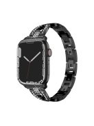 For Apple Watch 10 46mm / Ultra 2 / Ultra 49mm / 9 8 7 45mm / SE (2023) SE (2022) SE 6 5 4 44mm / 3 2 1 42mm Cross Design Strap - Black