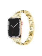 For Apple Watch 10 46mm / Ultra 2 / Ultra 49mm / 9 8 7 45mm / SE (2023) SE (2022) SE 6 5 4 44mm / 3 2 1 42mm Cross Design Strap - Gold