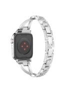 For Apple Watch 10 46mm / Ultra 2 / Ultra 49mm / 9 8 7 45mm / SE (2023) SE (2022) SE 6 5 4 44mm / 3 2 1 42mm Cross Design Strap - Silver