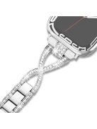 For Apple Watch 10 46mm / Ultra 2 / Ultra 49mm / 9 8 7 45mm / SE (2023) SE (2022) SE 6 5 4 44mm / 3 2 1 42mm Cross Design Strap - Silver