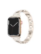 For Apple Watch 10 46mm / Ultra 2 / Ultra 49mm / 9 8 7 45mm / SE (2023) SE (2022) SE 6 5 4 44mm / 3 2 1 42mm Cross Design Strap - Starlight