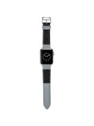 For Apple Watch 10 46mm / Ultra 2 / Ultra 49mm / 9 8 7 45mm / SE (2023) SE (2022) SE 6 5 4 44mm / 3 2 1 42mm Denim Fabric Watch Strap - Black+Grey