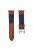 For Apple Watch 10 46mm / Ultra 2 / Ultra 49mm / 9 8 7 45mm / SE (2023) SE (2022) SE 6 5 4 44mm / 3 2 1 42mm Denim Fabric Watch Strap - Navy Blue+Brown