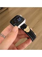 For Apple Watch 10 46mm / Ultra 2 / Ultra 49mm / 9 8 7 45mm / SE (2023) SE (2022) SE 6 5 4 44mm / 3 2 1 42mm Denim Watch Strap - Black