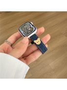 For Apple Watch 10 46mm / Ultra 2 / Ultra 49mm / 9 8 7 45mm / SE (2023) SE (2022) SE 6 5 4 44mm / 3 2 1 42mm Denim Watch Strap - Dark Blue