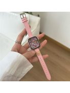 For Apple Watch 10 46mm / Ultra 2 / Ultra 49mm / 9 8 7 45mm / SE (2023) SE (2022) SE 6 5 4 44mm / 3 2 1 42mm Denim Watch Strap - Pink