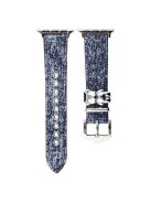 For Apple Watch 10 46mm / Ultra 2 / Ultra 49mm / 9 8 7 45mm / SE (2023) SE (2022) SE 6 5 4 44mm / 3 2 1 42mm Denim Wrist Strap - Dark Blue+Bear