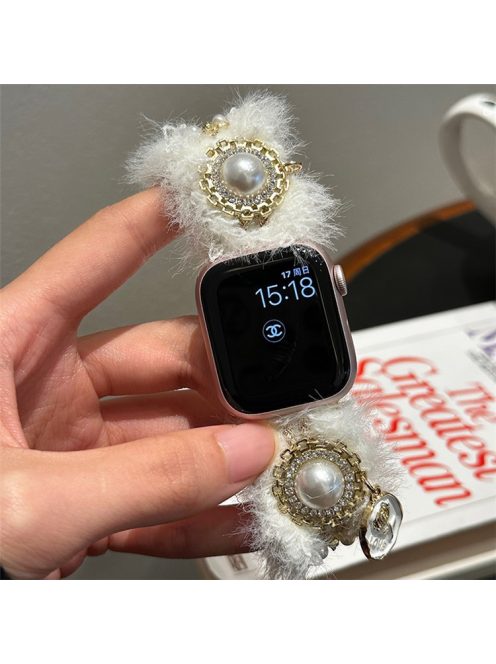 For Apple Watch 10 46mm / Ultra 2 / Ultra 49mm / 9 8 7 45mm / SE (2023) SE (2022) SE 6 5 4 44mm / 3 2 1 42mm Drawstring Woolen Strap Bracelet - Style D