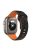 For Apple Watch 10 46mm / Ultra 2 / Ultra 49mm / 9 8 7 45mm / SE (2023) SE (2022) SE 6 5 4 44mm / 3 2 1 42mm Dual-Color Silicone Strap - Black+Orange