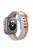 For Apple Watch 10 46mm / Ultra 2 / Ultra 49mm / 9 8 7 45mm / SE (2023) SE (2022) SE 6 5 4 44mm / 3 2 1 42mm Dual-Color Silicone Strap - Light Grey+Orange