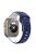 For Apple Watch 10 46mm / Ultra 2 / Ultra 49mm / 9 8 7 45mm / SE (2023) SE (2022) SE 6 5 4 44mm / 3 2 1 42mm Dual-Color Silicone Strap - Midnight Blue+White