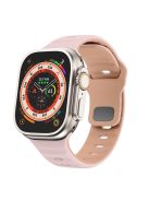 For Apple Watch 10 46mm / Ultra 2 / Ultra 49mm / 9 8 7 45mm / SE (2023) SE (2022) SE 6 5 4 44mm / 3 2 1 42mm Dual-Color Silicone Strap - Pink+Rose Gray