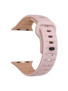 For Apple Watch 10 46mm / Ultra 2 / Ultra 49mm / 9 8 7 45mm / SE (2023) SE (2022) SE 6 5 4 44mm / 3 2 1 42mm Dual-Color Silicone Strap - Pink+Rose Gray