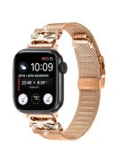 For Apple Watch 10 46mm / Ultra 2 / Ultra 49mm / 9 8 7 45mm / SE (2023) SE (2022) SE 6 5 4 44mm / 3 2 1 42mm Electroplating Watch Strap - Rose Gold